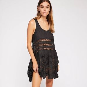 NWT Free People Voile and Lace Trapeze Slip